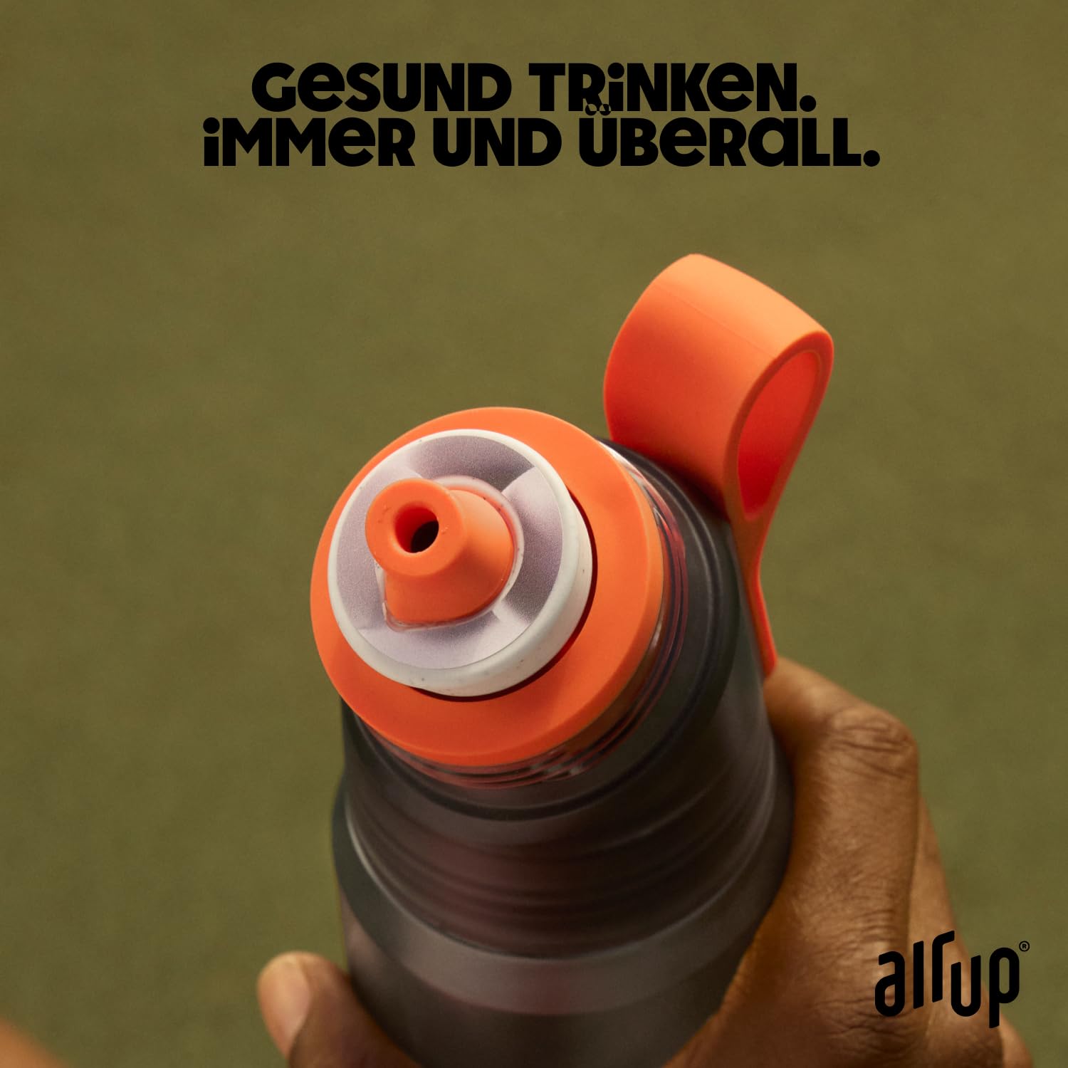 air up Flasche Twist Pro Starter Set Original, inkl Pods in 5 Geschmacksrichtungen 1l Trinkflasche mit Geschmack, zuckerfrei I auslaufsicher, spülmaschinenfest & BPA frei I in Charcoal Grey
