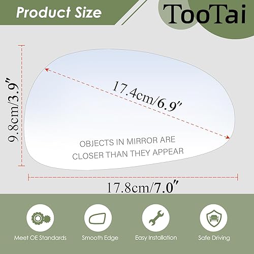 Miniatura 5 de Espejo lateral del pasajero puede usarse con vehículos Ford Mustang 1994-2004, sin calefacción, sin placa trasera