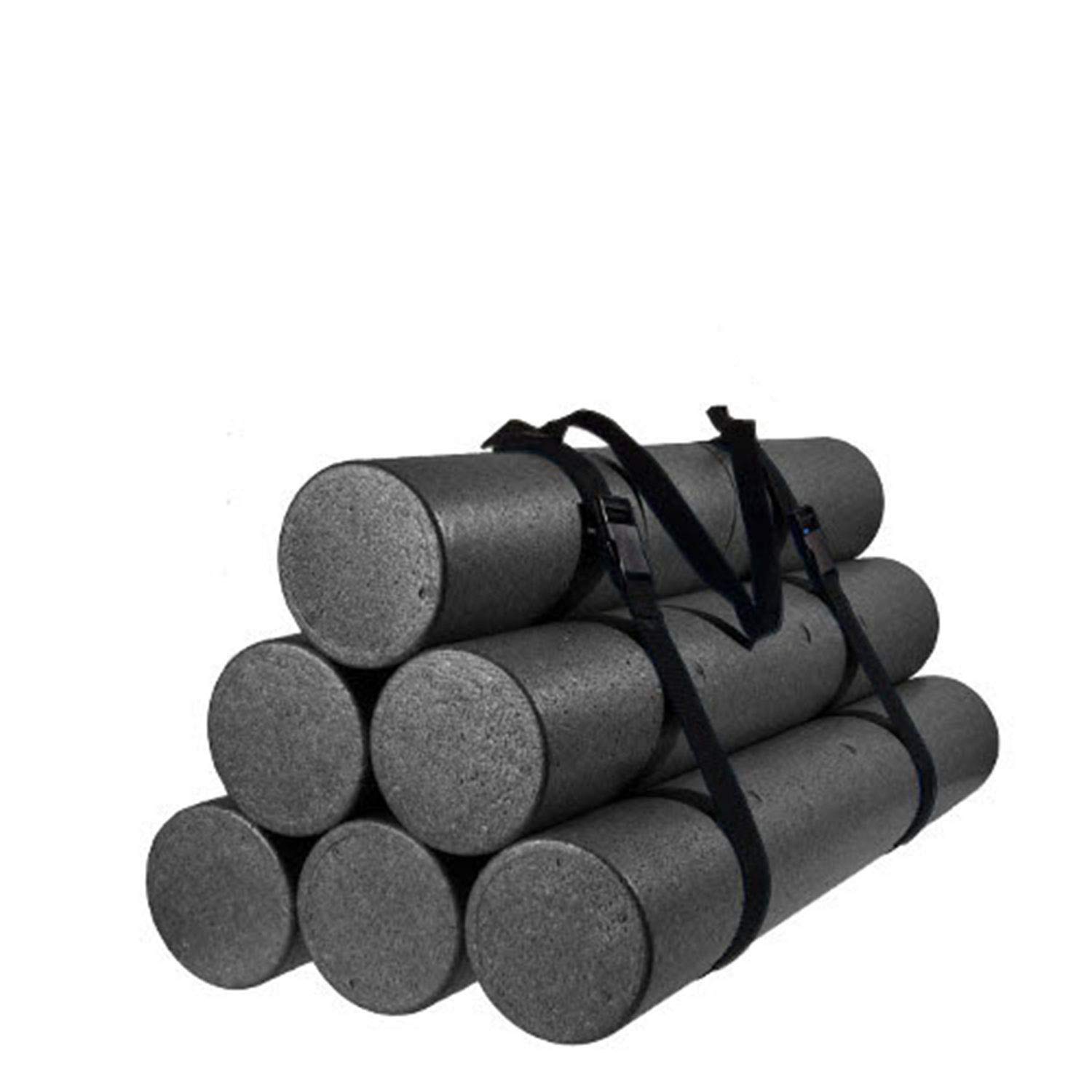 Oliver 90 cm Faszienrolle 6er Set, schwarz mit Tragegurt
