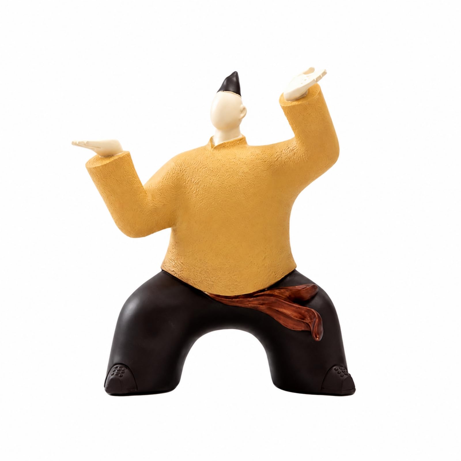 Estatuilla Elegante | Diseño Abstracto Morno, meditación, Estatua Buda, para Oficina, Marrón, B