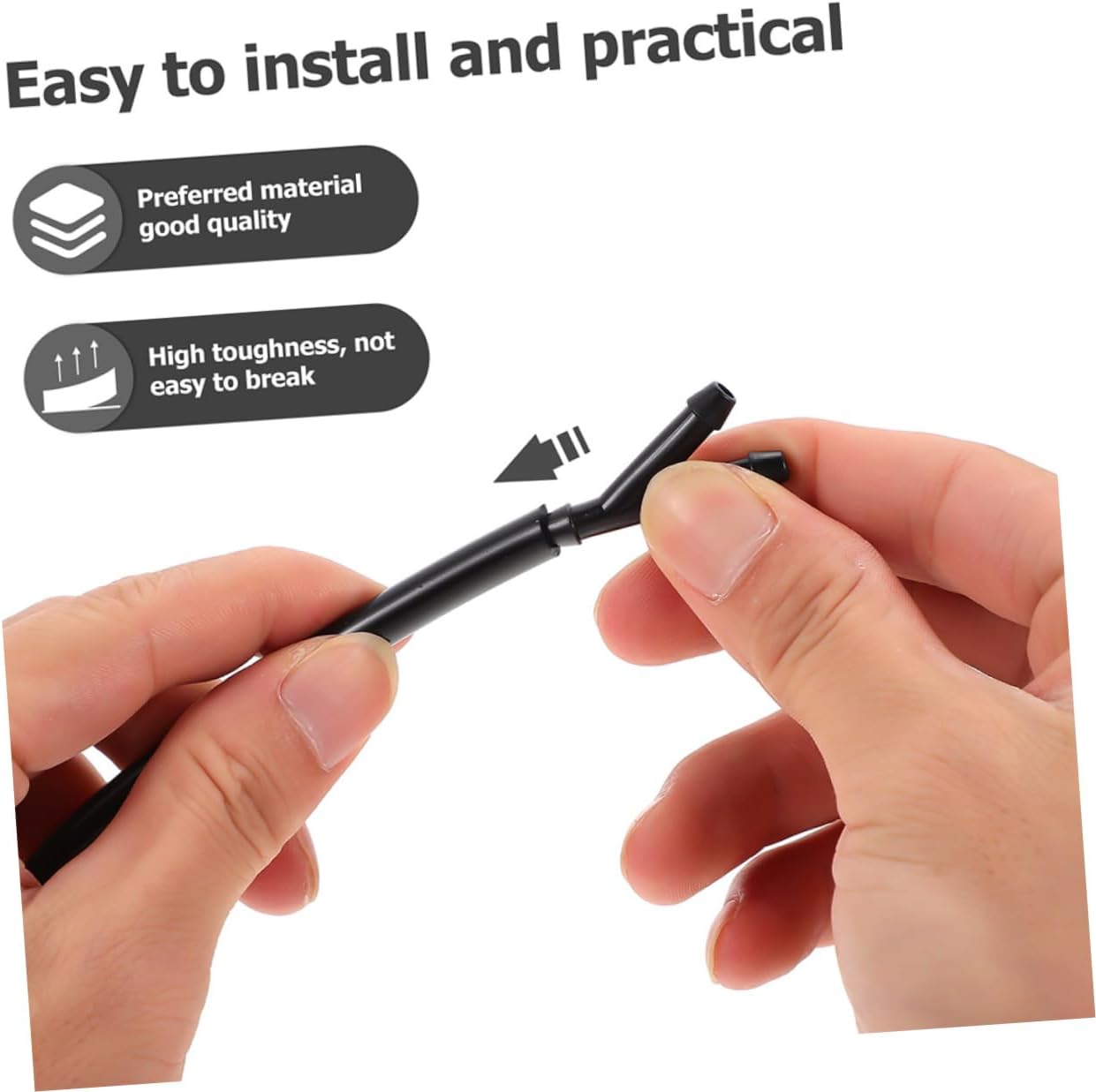 ULTECHNOVO 1set Windshield Washer Hose Connector Kit Tube Straight Tee Connectors Easy Installation Design for Windshield Repair Wiper Tube Replacement