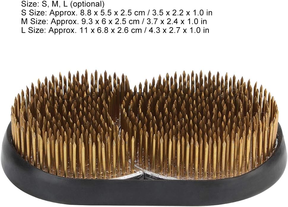 Atyhao Flower Arranger, Frog Flower Fixed Tools Unique Sun and Moon Shape Flower Holder Floral Arrangement Needle Pin Fixed Arranging Tool(Large)