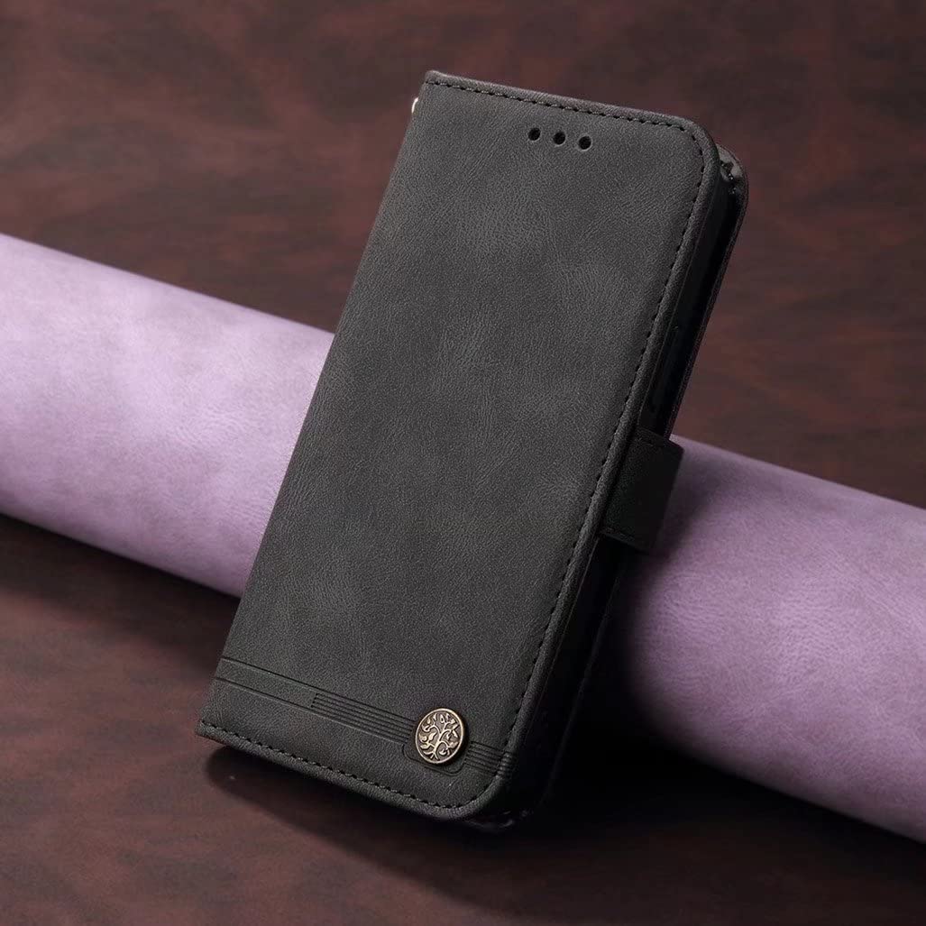 Custodia HAOYE Per Xiaomi Redmi Note 12 Pro, Cover A Portafoglio Con Chiusura Magnetica, Supporto Integrato E Slot Per Carte, Colore Rosso
