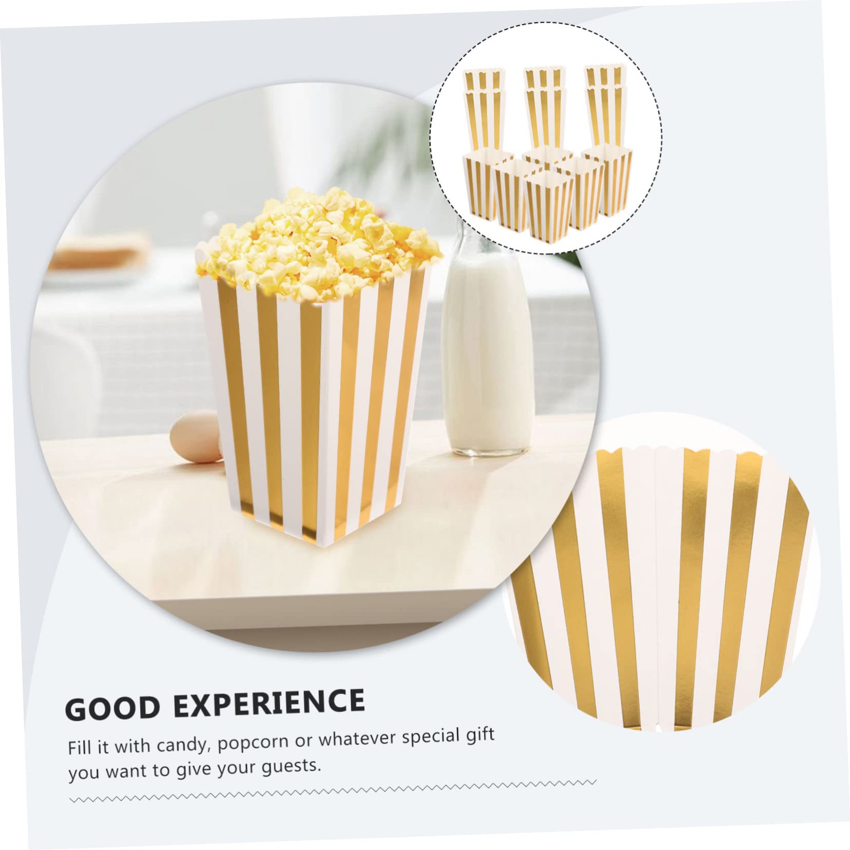 Hoement Popcornbox aus Papier für Filmabende Snackbehälter für Partys -Teilig zur Aufbewahrung von Popcorn und Süßigkeiten Gewerbe, Industrie & Wissenschaft