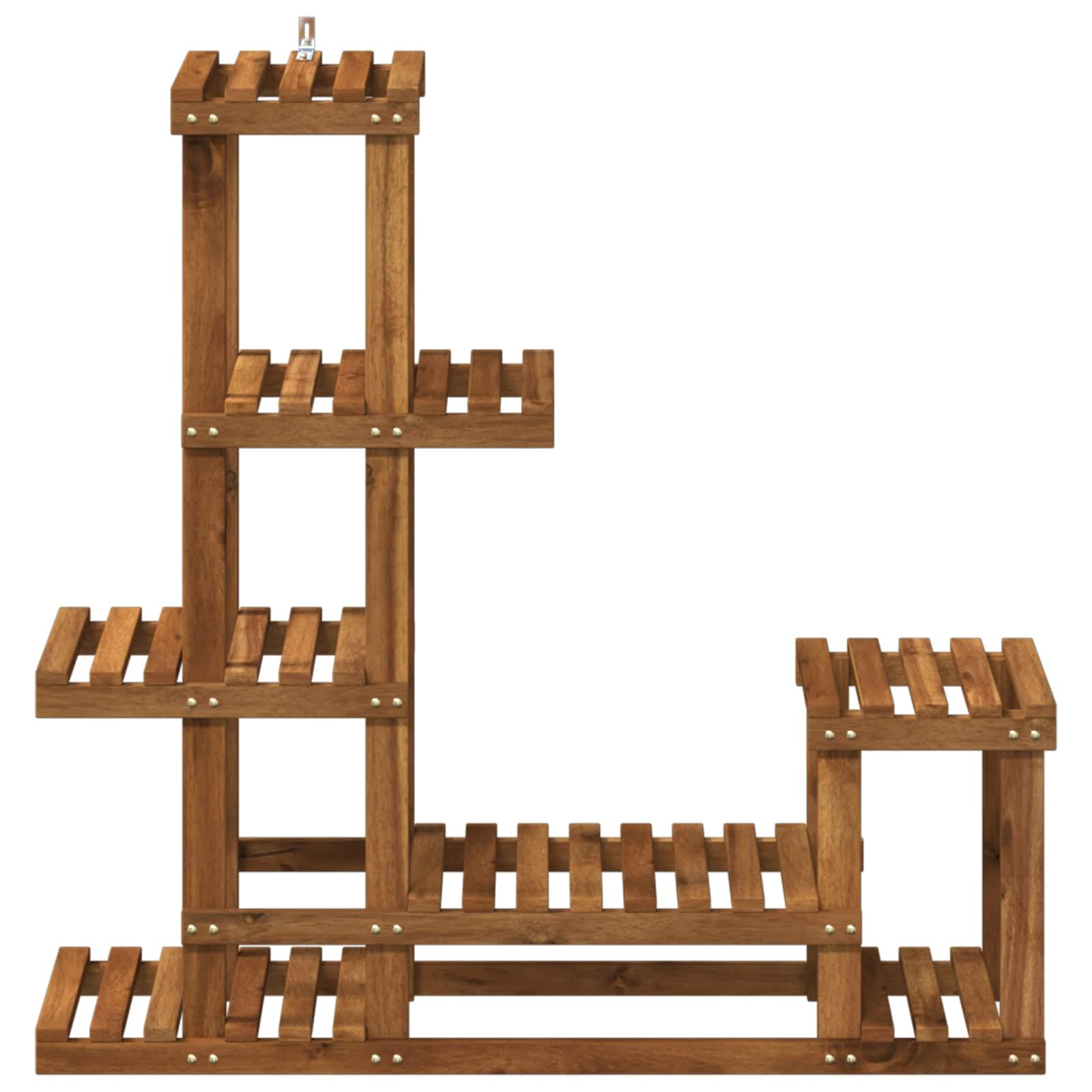 Supporto per piante in legno massiccio di acacia, 93,5 x 25 x 91,5 cm | Per interni ed esterni, design moderno, robusto, adatto per terrazze e balconi