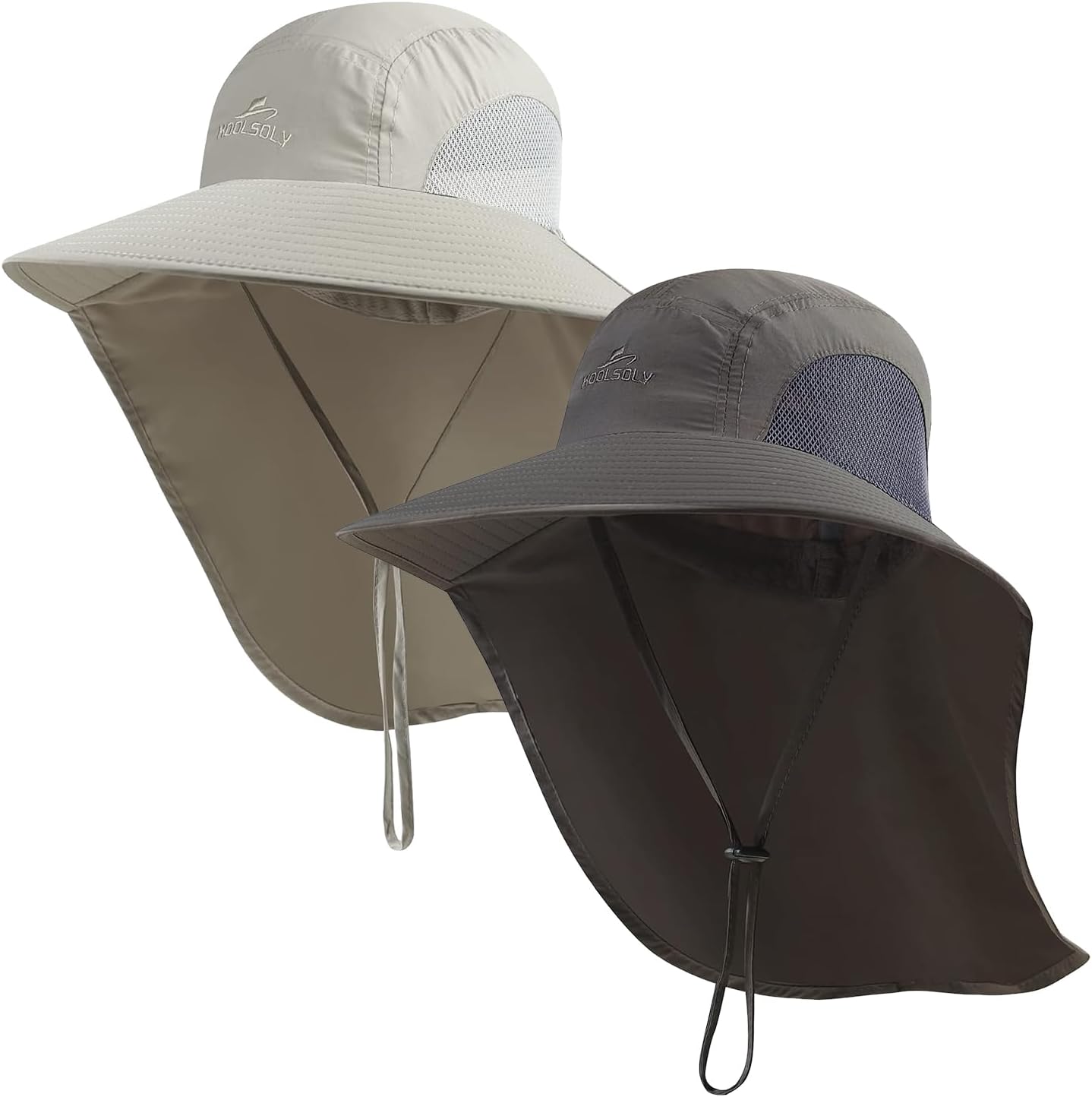 Outdoor Sun Hat for Men with 50+ UPF Protection Safari Cap Wide Brim Fishing Hat with Neck Flap, for Dad...