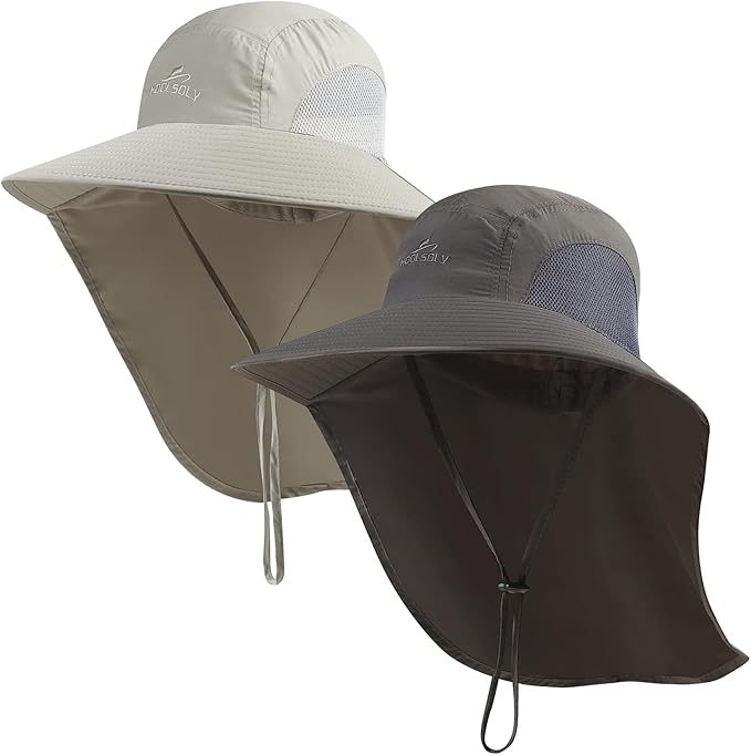 Kiuiom Tropenhut Herren - Breitkrempiger Sonnenhut UPF 50+ Mit Nackenschutz