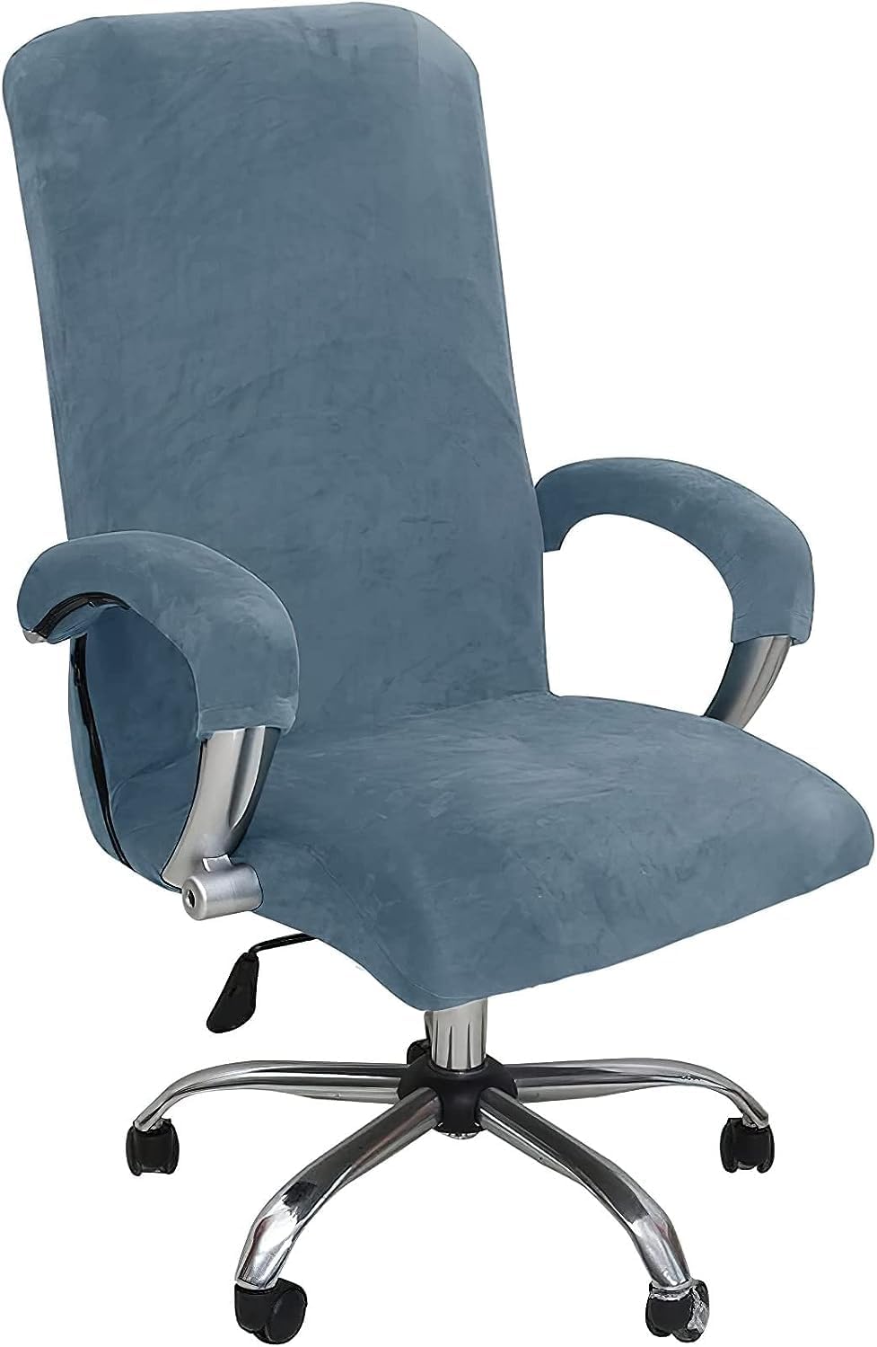 Chair covers with arms Chair Covers Computer Office Chair Cover,Stretch Velvet Plush Armchair Slipcovers with Armrest,Removable Stretchable Universal Desk Chair Covers Rotating Chair,NOT Chair-Khaki||
