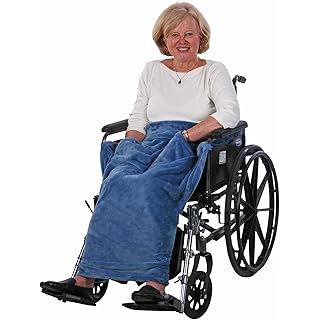 Granny Jo Products Lightweight Wheelchair Blanket, Wedgwood Blue