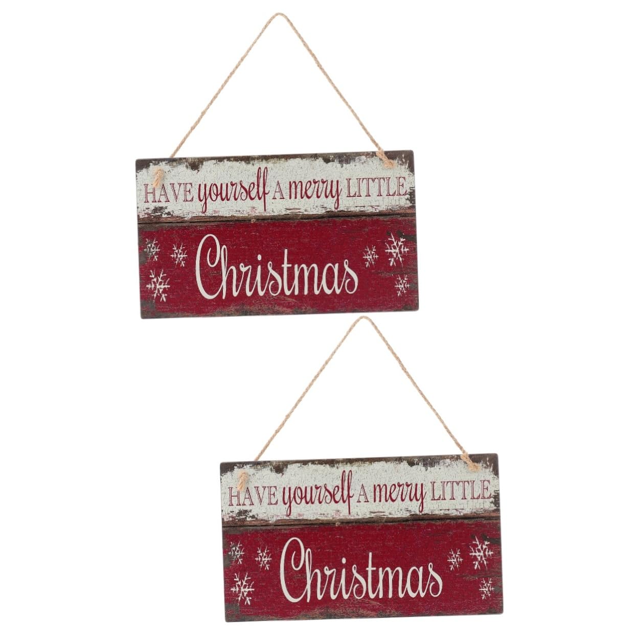Cabilock 2piezas Letrero Colgante De Madera para Decoración Navideña De Bienvenida para Puertas y Paredes Adorno De Navidad