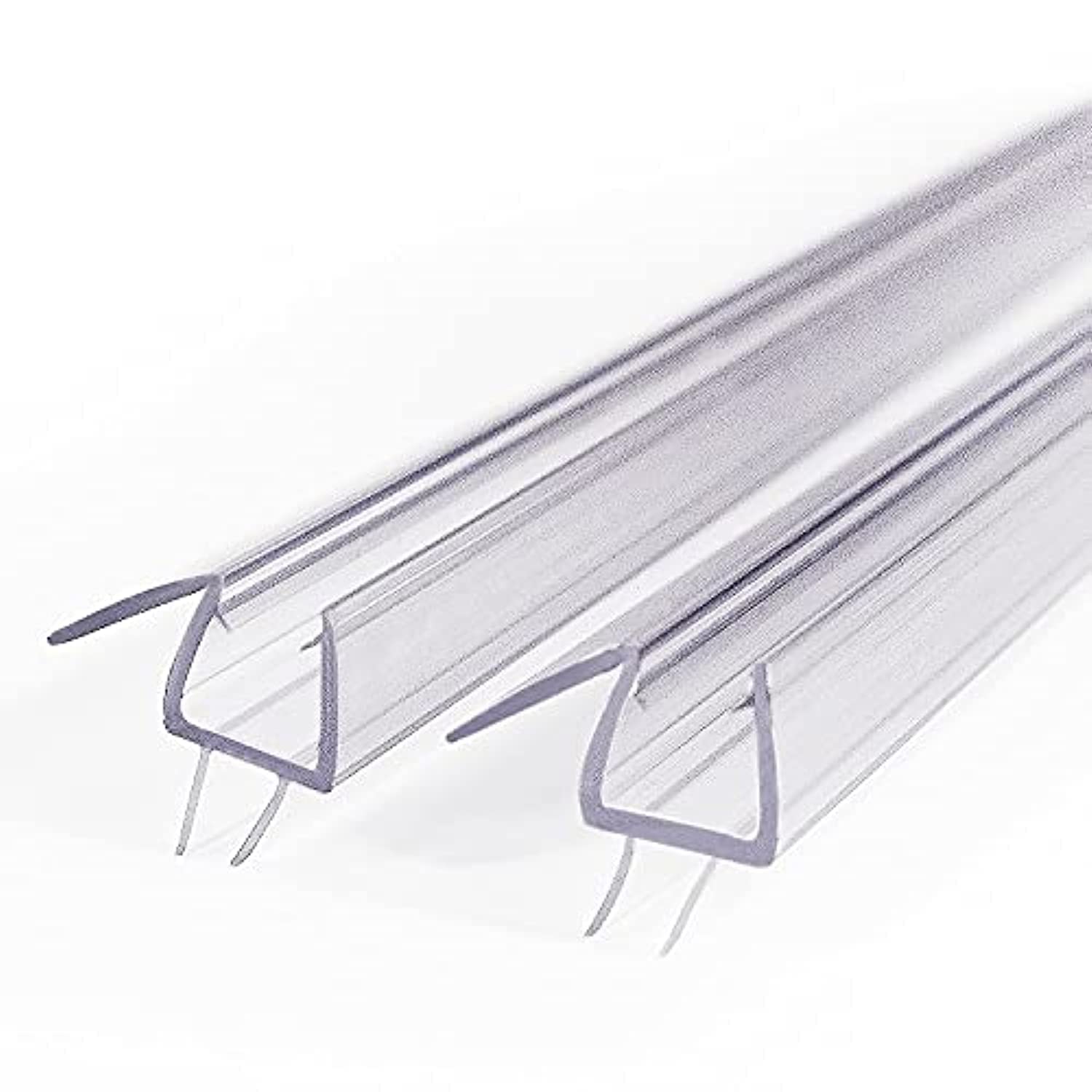 View 1 of 2 X 3/8" Frameless Shower Door Bottom Seal Sweep Stirp 36 Inch Long,Clear