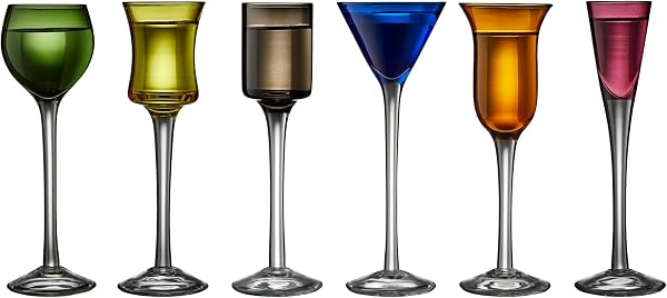 Marke: Lyngby Glas Schnappsglas, Likörglas, 6-teilig, Assorted Farben in use