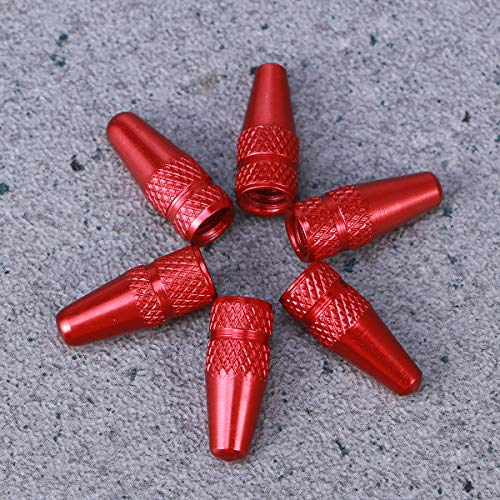 Cubiertas de válvula para bicicleta Abaodam 6 piezas rojas miniatura 7