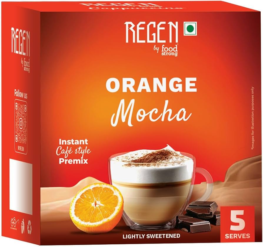 Regen Zesty Orange Cappuccino Mix | Instant Cafe Style Coffee