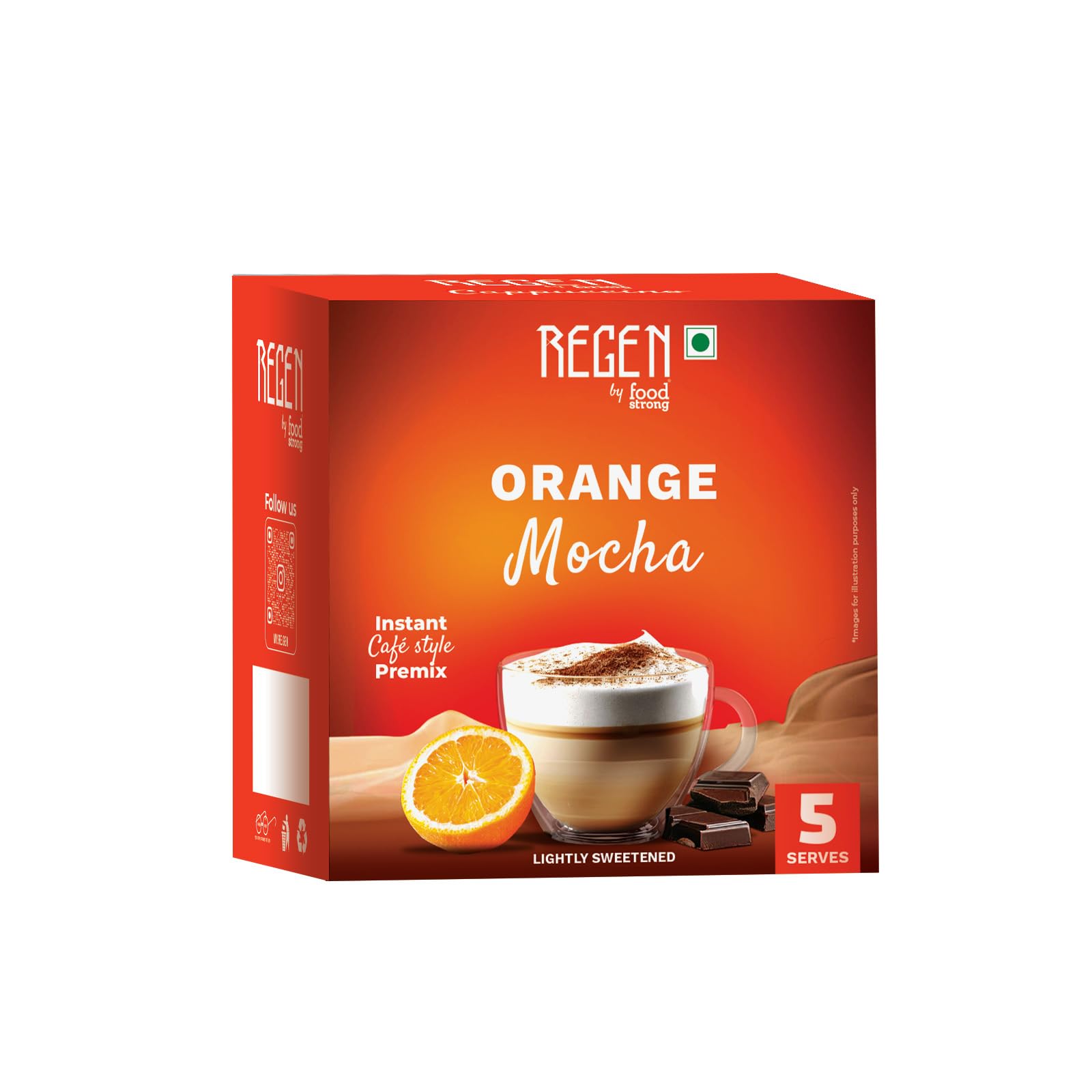 Regen Zesty Orange Cappuccino Mix | Instant Cafe Style Coffee