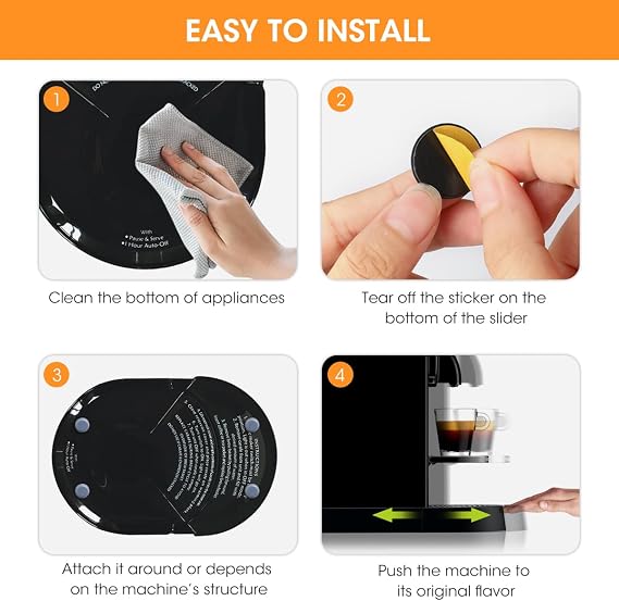 Aieve Kitchen Appliance Sliders, Small Appliance Sliders, Air Fryer Accessories Easy Movers for Air Fryers, Coffee Makers, Bread Machine (8 Pcs)