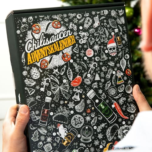 Mexican Tears - Scharfe Sauce Adventskalender mit 24 unterschiedlichen Chilisaucen in wiederverschließbaren Glasflaschen, limitierte Auflage [24x20ml Chili Sauce]