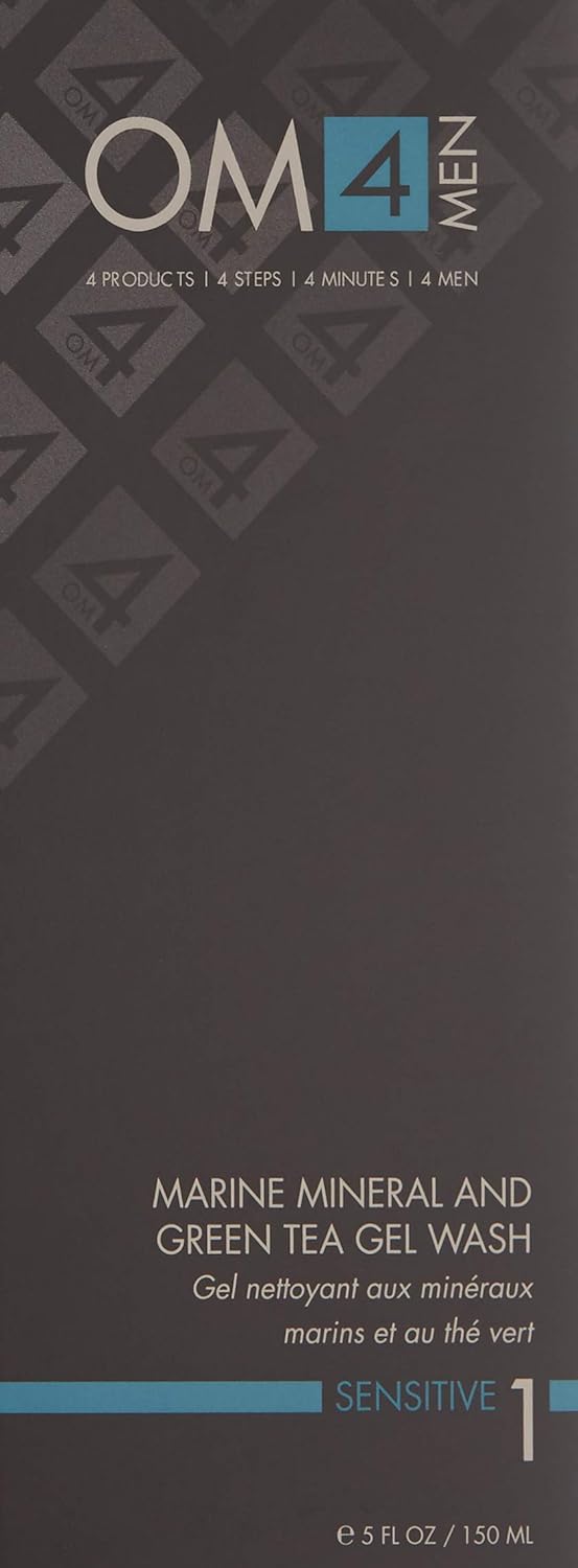 Organic Male OM4 Sensitive Step 1 - Marine Mineral and Green Tea Gel Wash, Gel Based Cleanser for all skin types to help improve sensitivity concerns for men - Image 2