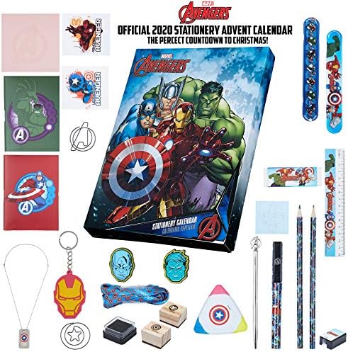 Marvel Advent Calendar 2022 for Kids, Avengers Spiderman Stationery Advent Calendars for Boys (Avengers Multicolor)