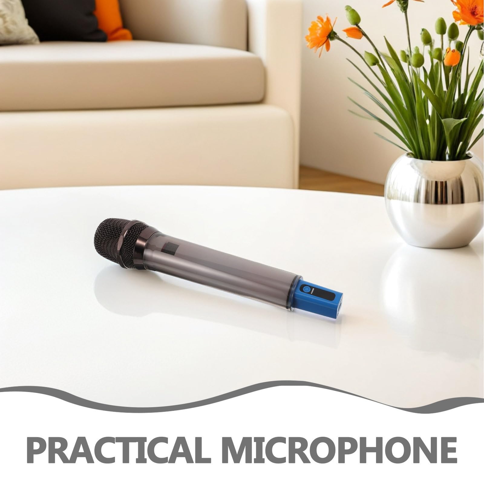 Micrófono Modelo Inalámbrico de Simulación para Entrenamiento y Escena | Plástico y Metal, Diseño Seguro No Funcional, para Niños, Uso en Hogar y Actuación