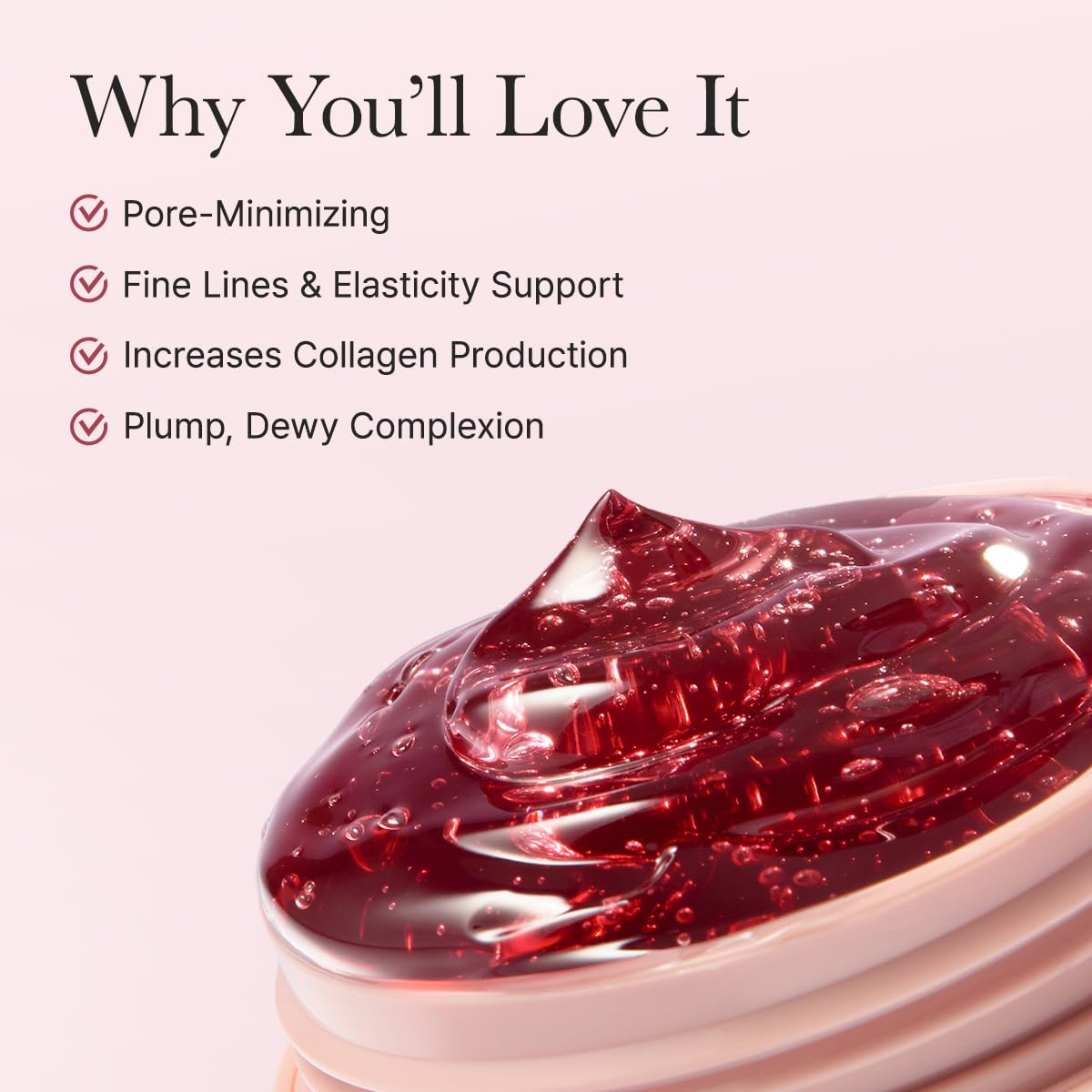 Arencia Overnight Red Smoothie Face Mask Serum, Glowing & Soothing with 30% red collagen, Niacinamide, Peptide, Vitamin E - Image 3