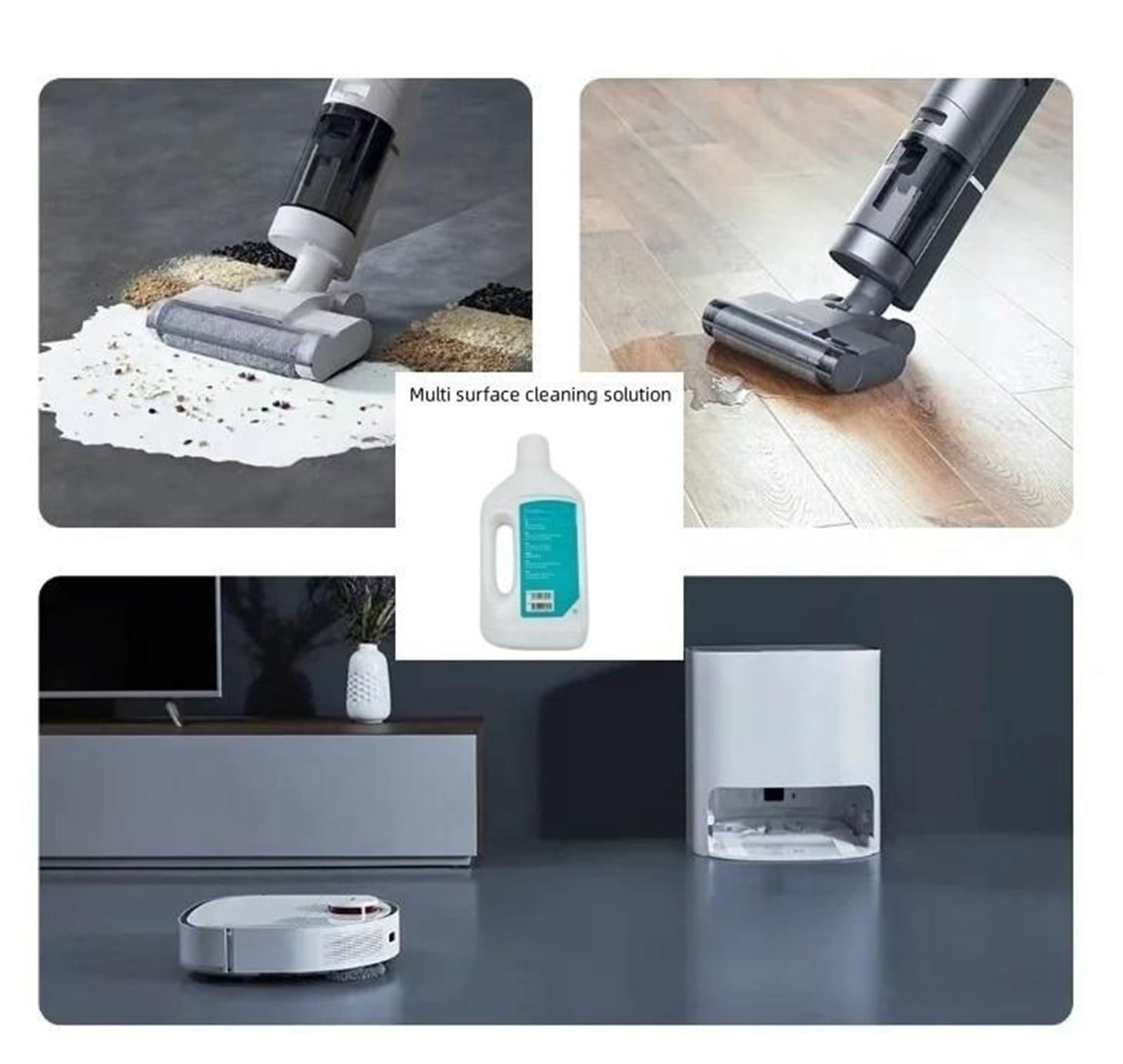 Spezielle Bodenreinigerflüssigkeit, kompatibel mit Dreame M12 H12 Pro H13 H14 H12S AE X50Ultra X40Ultra X30Ultra, ergänzendes Reinigungsmittel(2pcs)