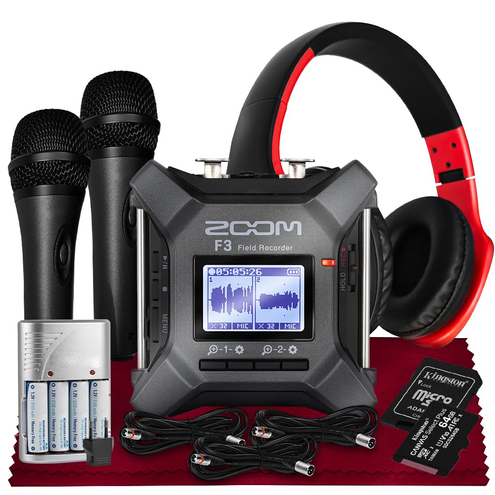 Amazon.com: Zoom F3 Professional Field Recorder, 32-bit Float
