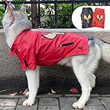 Lovelonglong Cool Dog Leather Jacket, Warm Coats Dogs Windproof Cold Weather Coats for Large Medium...