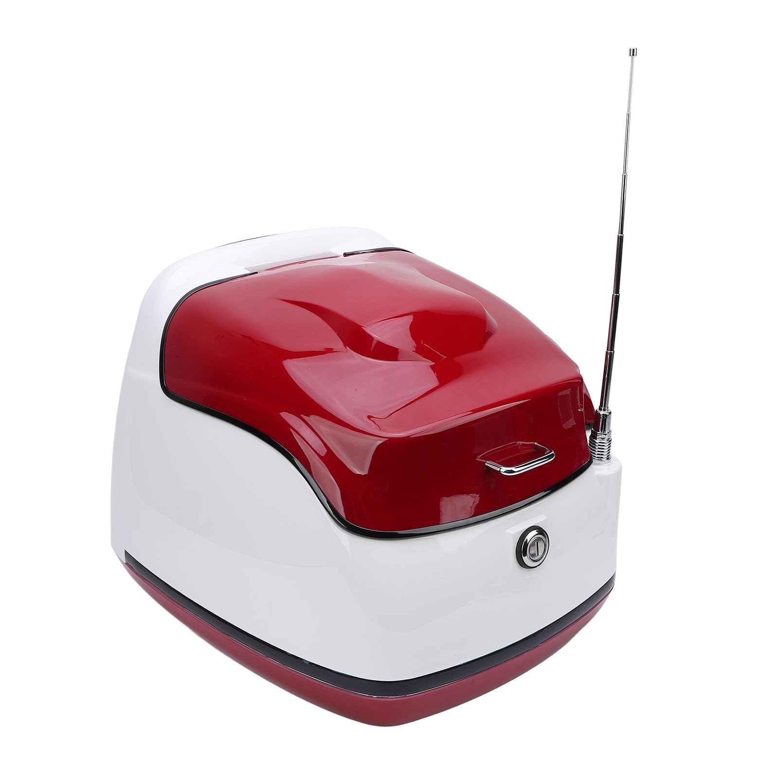 Akozon Boîtier Supérieur de Moto Résistant à l'eau, Style Rétro, Boîte de Rangement Arrière de 38l, Coffre Arrière de Moto, Scooters électriques (Rouge foncé)