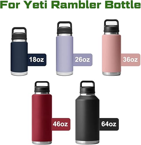Miniatura 4 de Tapa de popote para botella de agua Yeti Rambler de 18 onzas, 26 onzas, 36 onzas, 46 onzas, 12 onzas, 64 onzas, tapa de pajita, popotes y cepillo