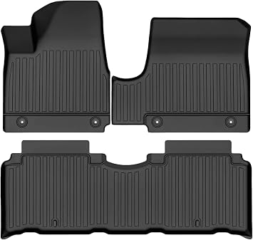for Hyundai IONIQ 5 2022-2024 Models Fixed Console Only - Custom Car Mats - Maximum Coverage, All Weather, Laser Measured - This Full Set Includes 1st and 2nd Rows