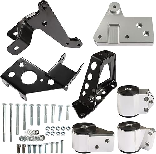 Miniatura 1 de WFLNHB Reemplazo del soporte del motor del motor para 1992-1995 Honda Civic K20 K24 Motores Plata