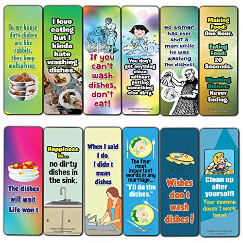 Lustige Sprüche über Abwaschen Lesezeichen Cover