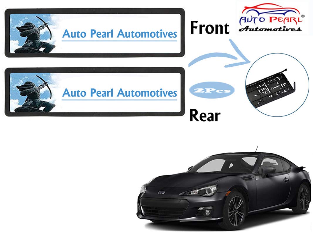 Auto Pearl Plastic Car Registration License Plate Frame Holder, Car Protective Frame Covers For Brz (Black)