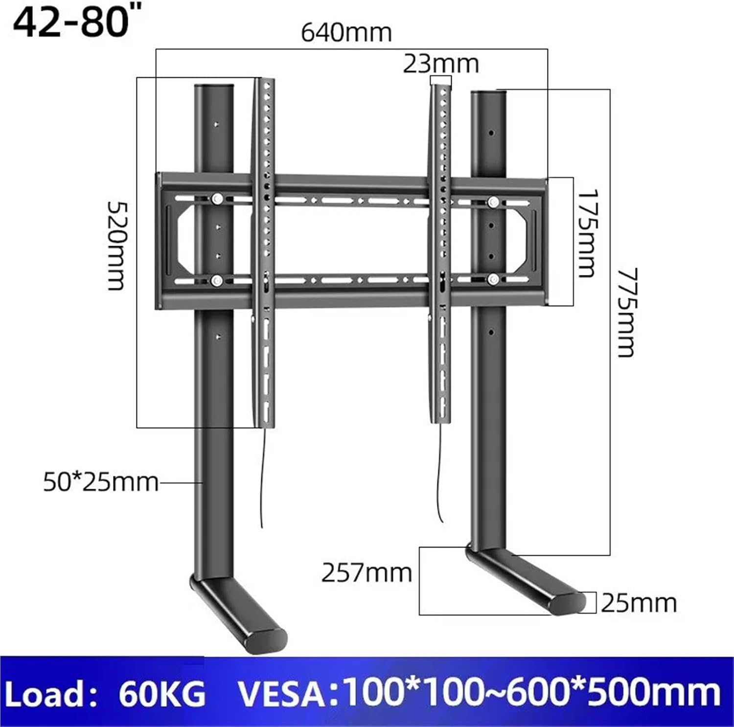 TV Mount Stand 40 45 50 55 60 65 70 75 80 85 inch Universal Desktop TV Mount Stand Base Screen Support Monitor Arm Bracket for Plasma/Curved TV(42-80inch)
