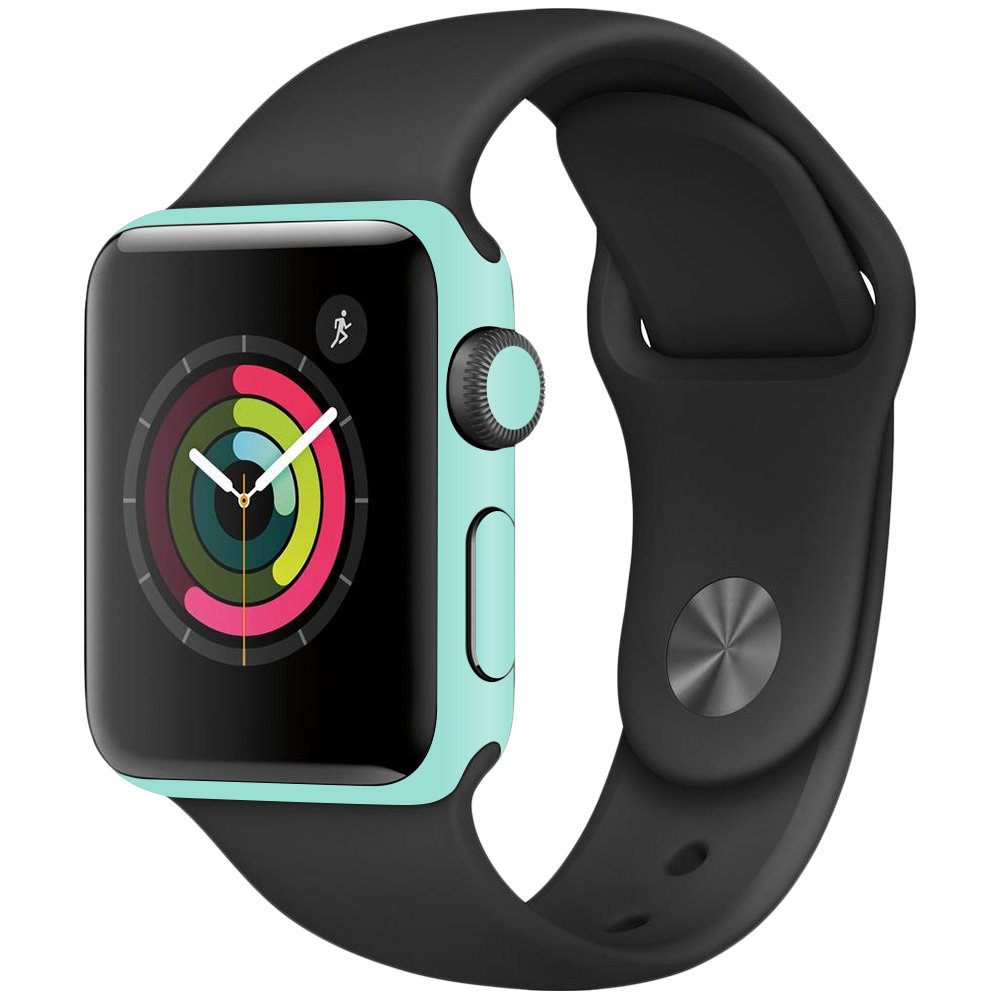 MightySkins Skin Compatible with Apple Watch Series 2 38mm - Solid Seafoam | Protective, Durable, and Unique Vinyl Decal wrap Cover | Easy to Apply, Remove, and Change Styles | Made in The USA