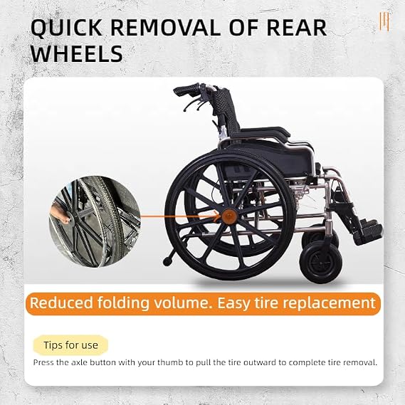Lightweight Aluminum Transport Wheelchair - 20 Wide Seat (275lbs Capacity), Foldable & Adjustable for Bariatric Users - Dual Hand Brakes, Quick-Release 24 Rear Wheels (Bright Silver)