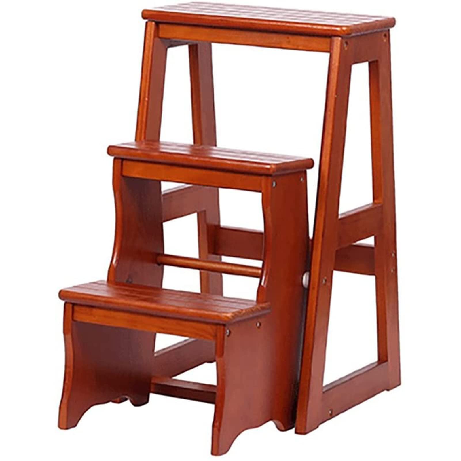 FALIYORS Wood Folding Step Ladder Chair 3 Step Stool Kids Step Stool Modern Toddler Child Step Stool Bathroom Kitchen Wood Step Stool Bed Step Stools for High Beds
