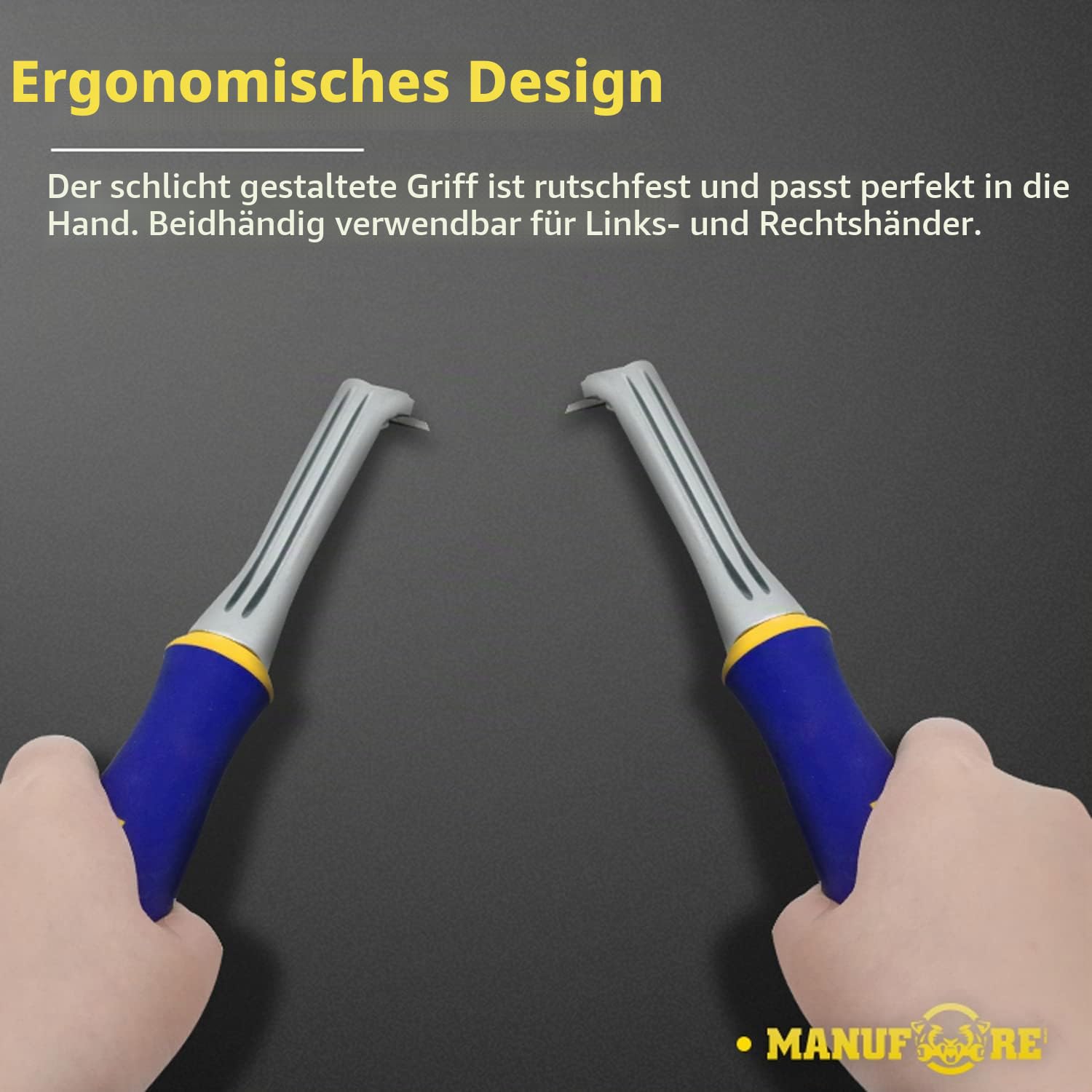 MANUFORE 1-Zoll Farbschaber,Schaber aus Kohlenstoffstahl mit dreieckiger Klinge, zum Abschaben von Farbe, Leim und Zementschlamm von Oberflächen und Ritzen