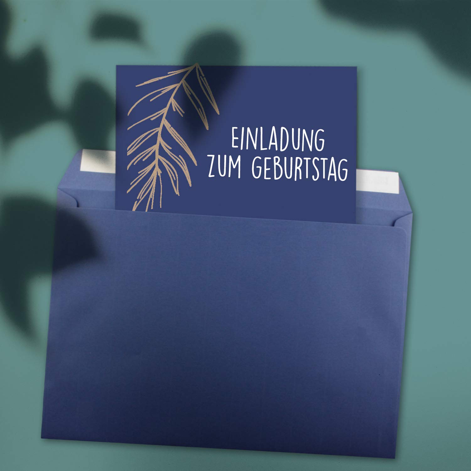 Zestaw 100 pojedynczych kartek XXL w formacie DIN A4 (21 x 29,7 cm) wraz z kopertami w formacie DIN C4 – granatowy – koperty z zaklejaniem – nadaje się do wysyłki kartek z życzeniami, dokumentów i bonów
