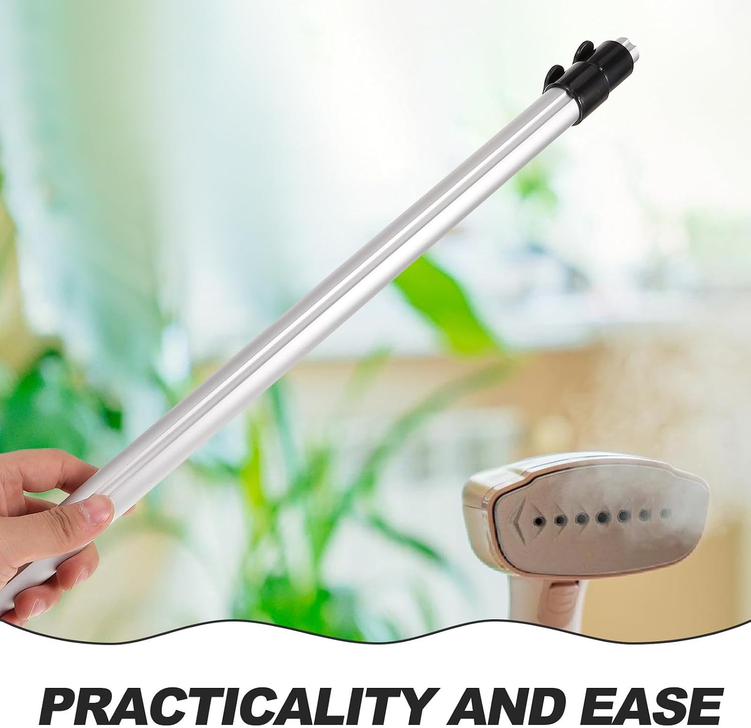 ULTECHNOVO Adjustable Telescopic Steamer Stand Rod for Clothes and Towels