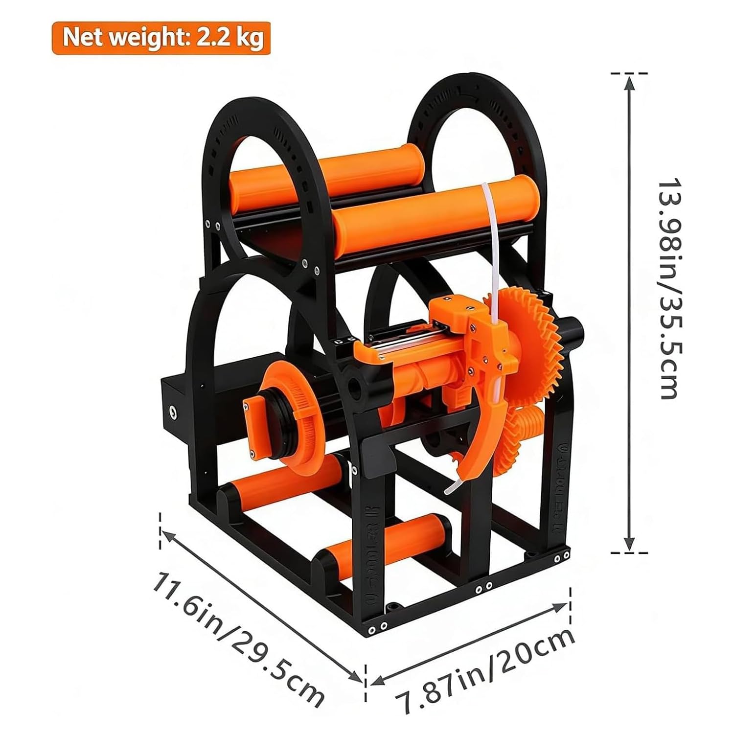 Bobinadora de filamento con diseño modular extraíble y enhebrado manual para suministros de impresión 3D