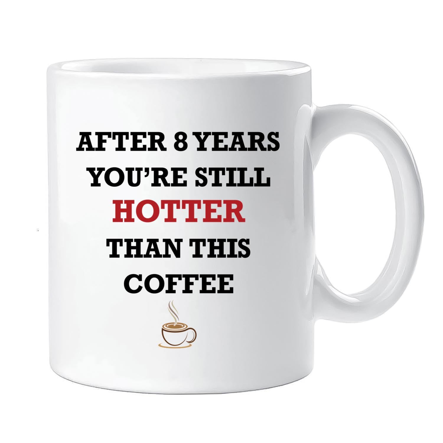 SANWOOD8th anniversary mug gift for women, 8 anniversary wedding gift for her, 8 year anniversary, 8th wedding anniversary 11 Oz Coffee Mug Anniversary Mug Gift For Wife From Husband