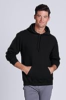 Vista 3 de Gildan Sudadera Heavy Blend5050 7.75 onzas con capucha (Estilo # 18500), Cobertura total, L, Azul claro