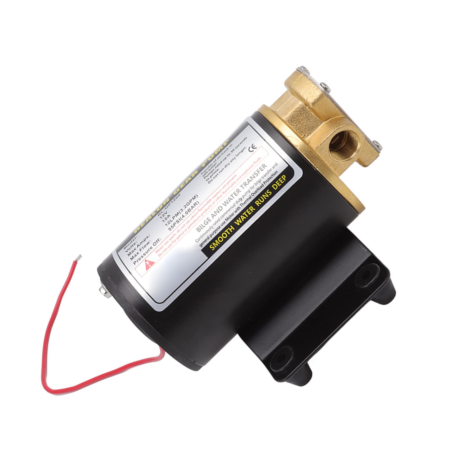 Öltransferpumpe, Messing-Hochdruck-Elektrogetriebeölpumpe, Thermischer Schutz, Effizient für Schmierstoffe (12V)