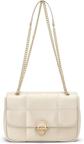 Cnoles Bolsos cruzados para mujer, bolso de hombro de cuero a la moda con correa de cadena, bolso de mano de moda