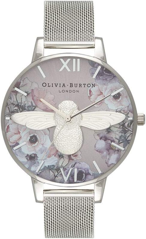 Olivia Burton Silver Mesh Women's Watch