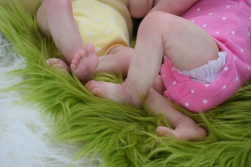 Miniatura 4 de Pinky Reborn Muñecas gemelas de 18 pulgadas realistas muñecas de bebé, cuerpo de tela, ojos cerrados, durmiendo, recién nacido, aspecto realista,