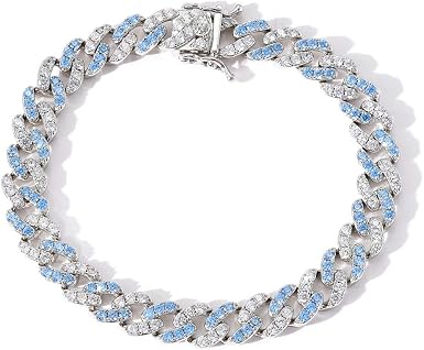 CZ Diamond Miami Cuban Chain Bracelet 