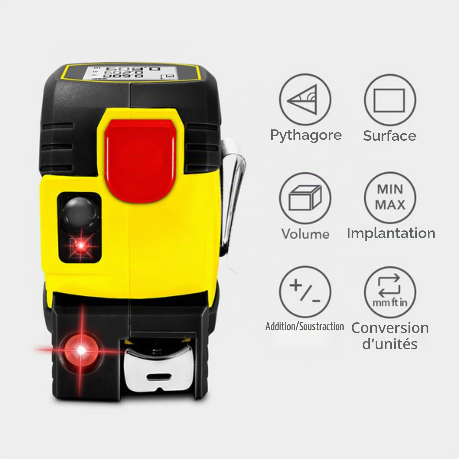 TROTEC Télémètre Laser BD8M - Mesure de Distance au Laser de 0,05 m à 40 m